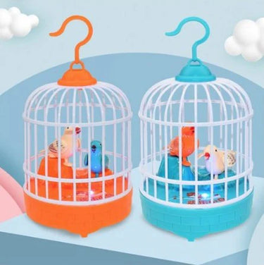 FeatherTune Interaktive Vogelkäfig | Spiel und Lern Vogelkäfig für Kinder - Licht- und Soundfunktion